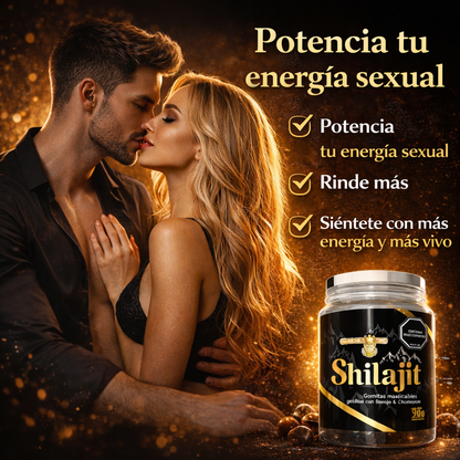POTENCIA TU ENERGIA MASCULINA Y RENDIMIENTO-SHILAJIT PREMIUM